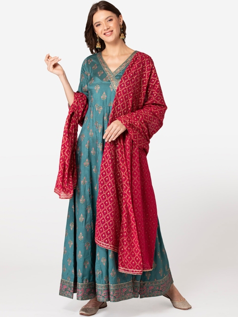 

TARA-C-TARA Green Floral Maxi Dress
