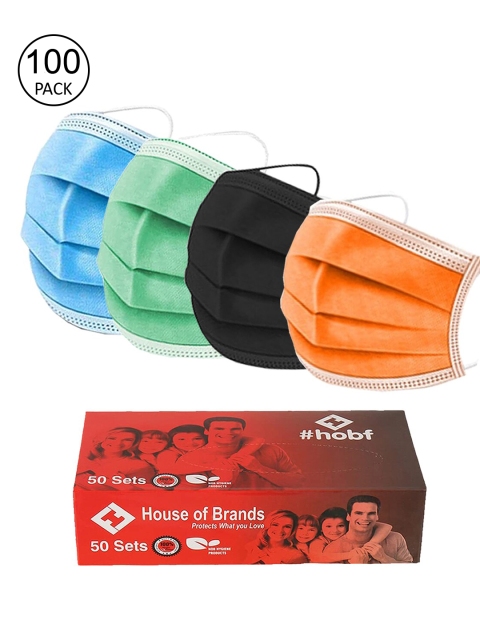 

Swiss Design Pack of 100 3ply Mask, Multi