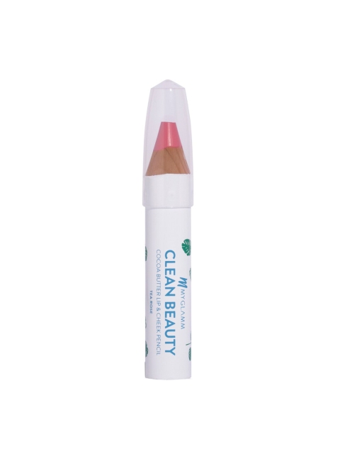 

MyGlamm Clean Beauty Cocoa Butter Lip & Cheek Pencil-Tea Rose 2.5gm, Pink
