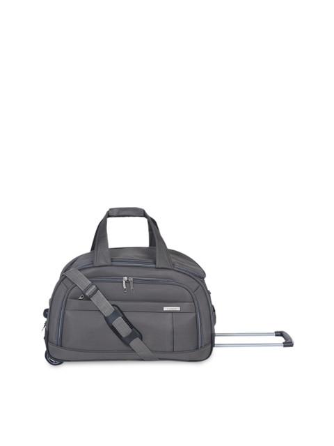

Teakwood Leathers Grey Solid Soft-Sided Medium Duffel Trolley Bag