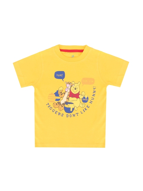 

Disney Boys Yellow Winnie The Pooh Printed T-shirt