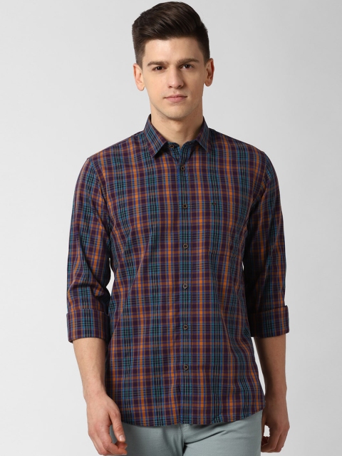 

Peter England Casuals Men Multicoloured Slim Fit Checked Casual Shirt, Multi
