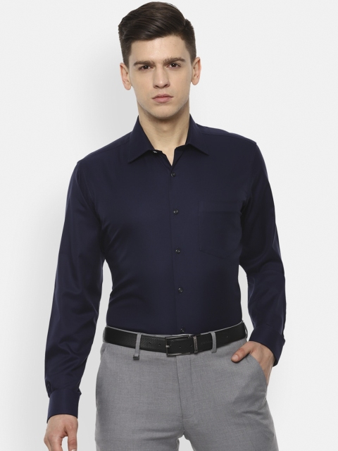 

Van Heusen Men Navy Blue Pure Cotton Formal Shirt