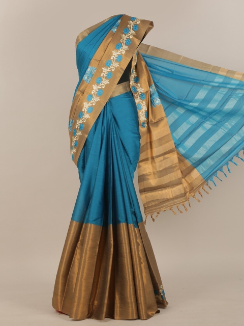 

Pothys Blue Zari Art Silk Saree