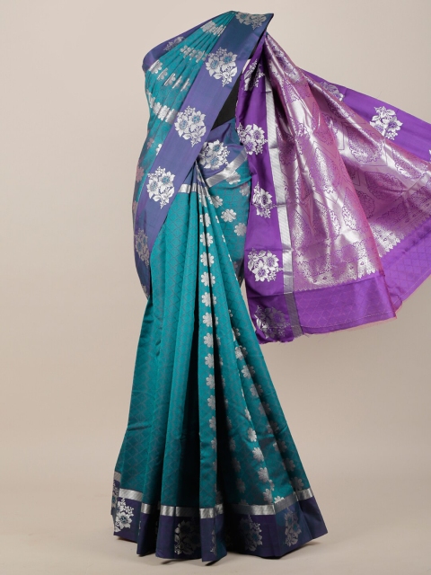 

Pothys Green & Blue Woven Design Zari Art Silk Saree