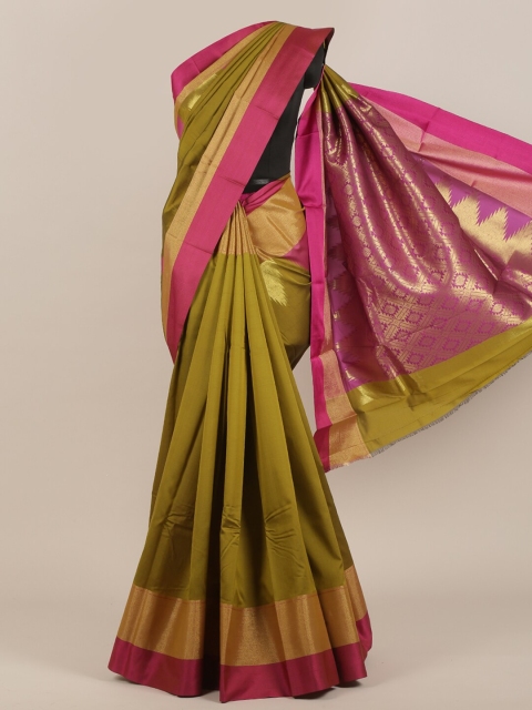 

Pothys Olive & Pink Art Silk Saree