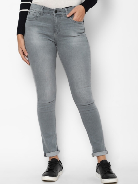 

Allen Solly Woman Women Grey Slash Knee Heavy Fade Jeans