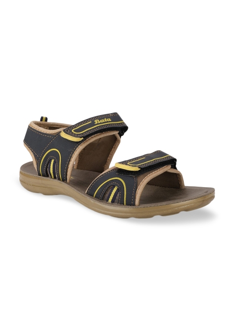 

Bata Men Blue & Brown Textured Sports Sandals