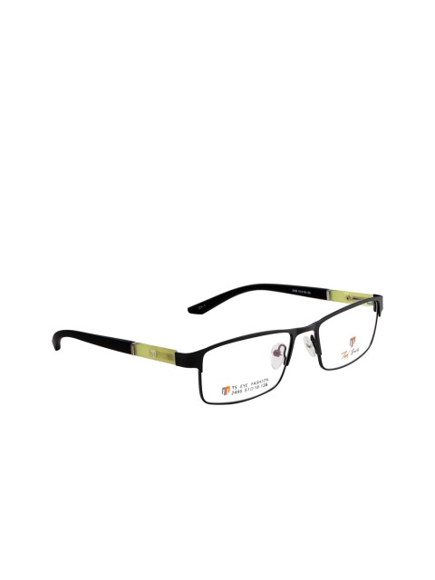 

Ted Smith Unisex Black & Transparent Full Rim Wayfarer Frames
