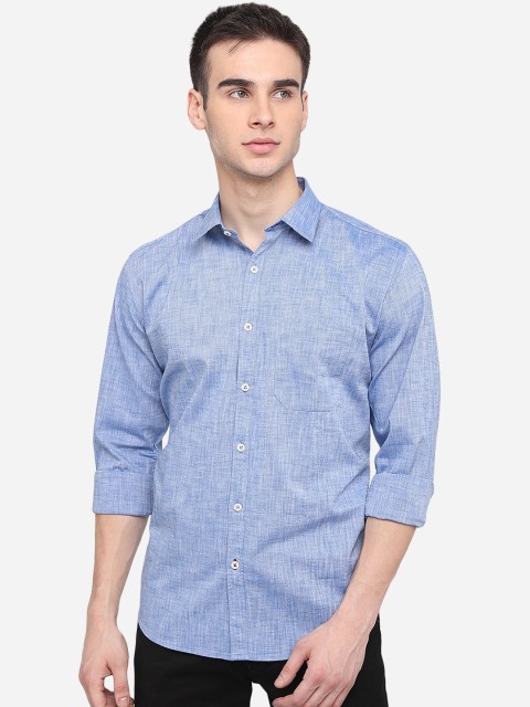 

Greenfibre Men Blue Slim Fit Casual Shirt