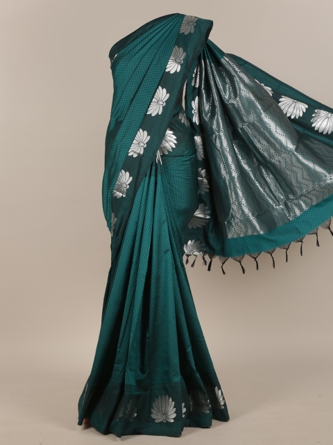 

Pothys Green & Grey Paisley Zari Art Silk Saree