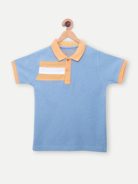 

GOJI Boys Blue & Yellow Polo Collar T-shirt