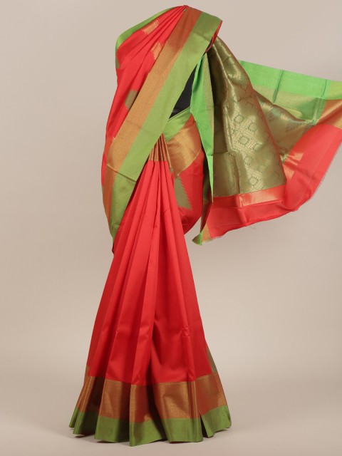 

Pothys Red & Green Woven Design Art Silk Saree