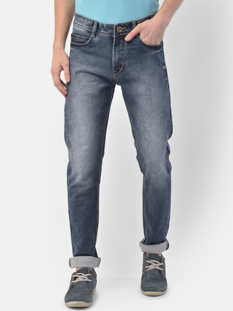 

COBB Men Blue Mid-Rise Clean Look Slim Fit Heavy Fade Jeans