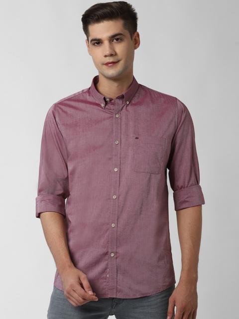 

Peter England Casuals Men Pink Slim Fit Casual Shirt
