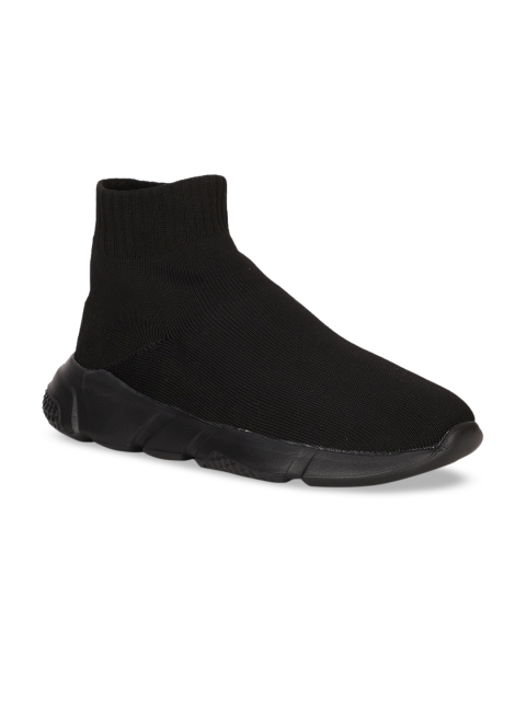 

Bruno Manetti Men Black Woven Design Flat Boots