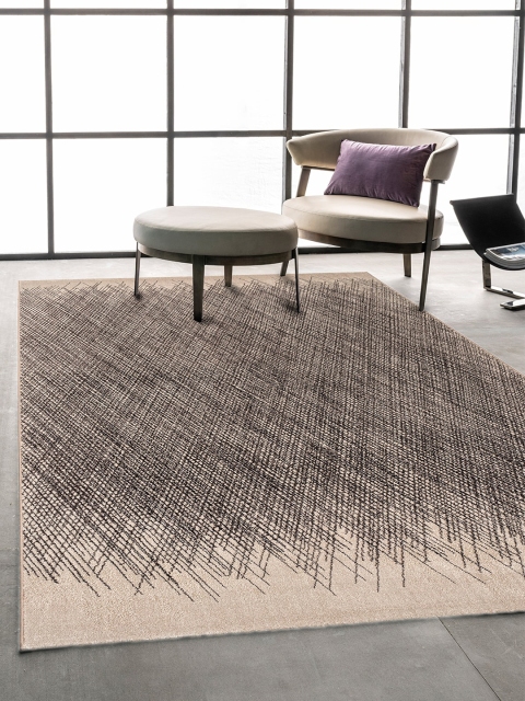 

DDecor Off-White & Black Geometric Printed Carpet