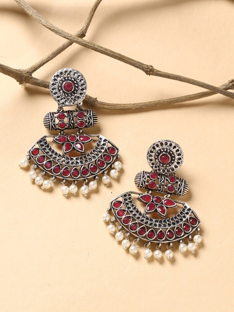 

Fabstreet Pink Contemporary Chandbalis Earrings