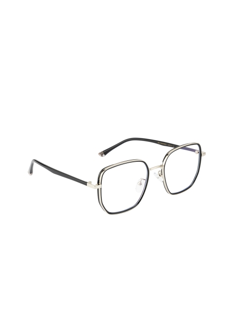 

Ted Smith Unisex Black & Silver-Toned Full Rim Square Frames