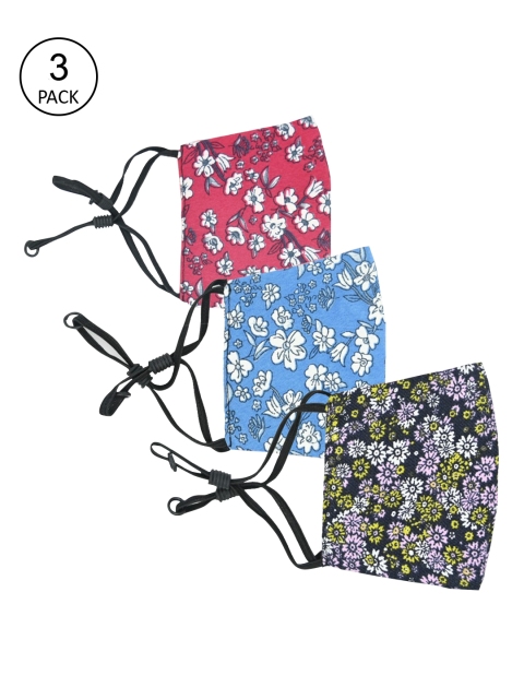 

Trend Arrest Kids Pack Of 3 Printed 3-Ply Reusable Cloth Masks, Red
