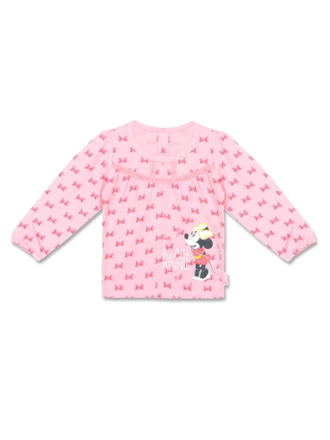

Disney Girls Pink Minnie Mouse Printed T-shirt