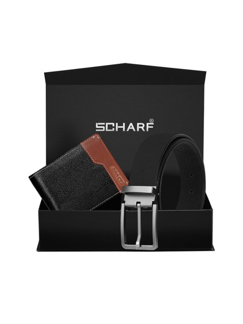 

SCHARF Men Black Solid Leather Accessory Gift Set