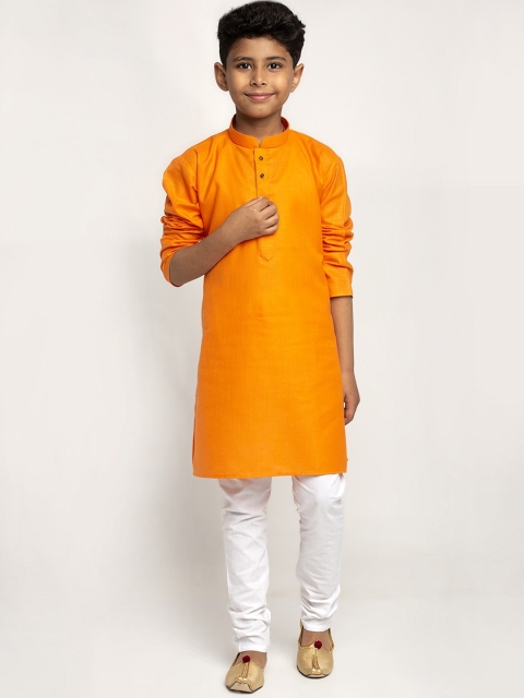 

KRAFT INDIA Boys Orange Kurta with Churidar