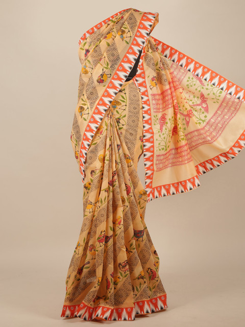 

Pothys Peach & Orange Pure Cotton Saree