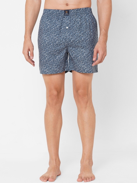 

URBAN SCOTTISH Men Blue & White Printed Pure Cotton Boxers USBX2183