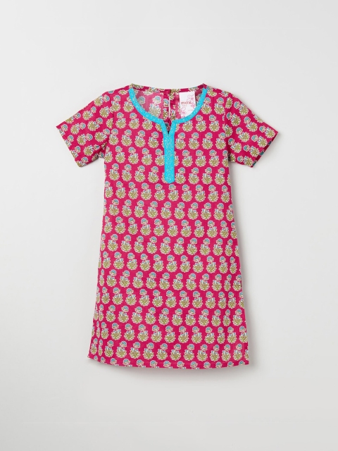 

max Girls Pink Paisley Printed Kurta