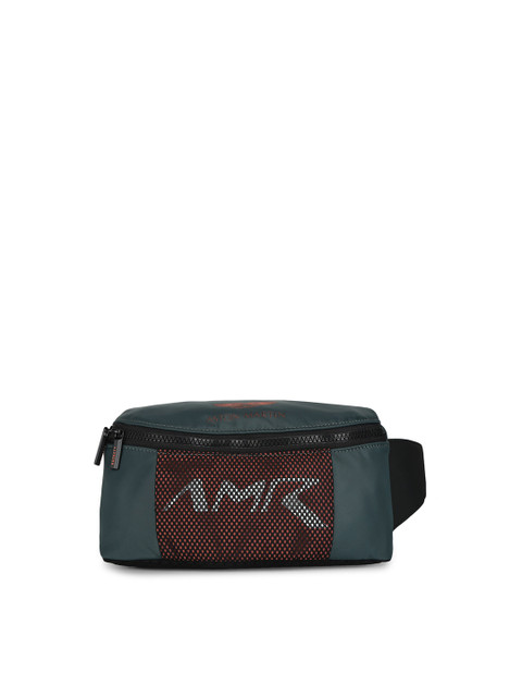 

HACKETT LONDON Men Green & Orange Printed Messenger Bag