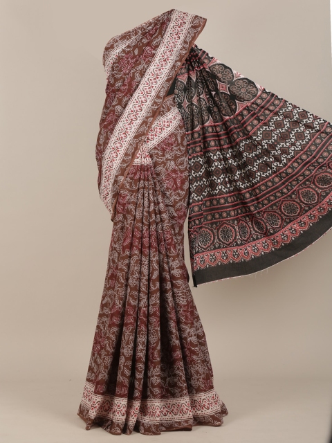

Pothys Multi Ethnic Motifs Cotton Blend Saree