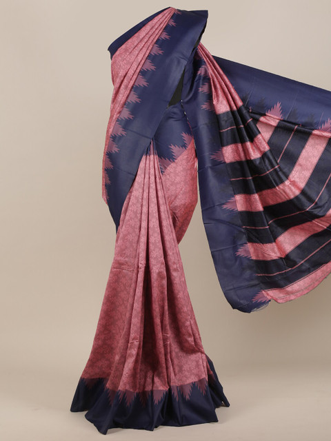 

Pothys Pink & Blue Art Silk Saree