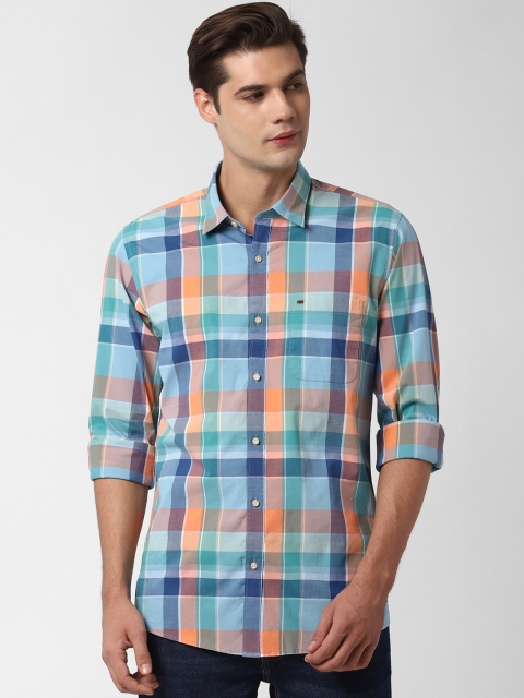 

Peter England Casuals Men Blue Slim Fit Checked Casual Shirt