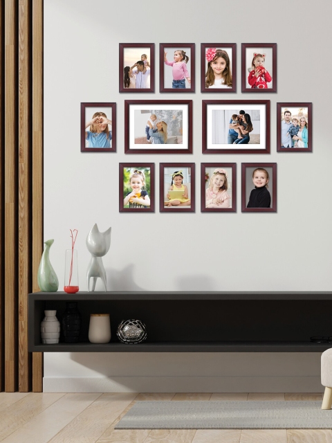 

RANDOM Set Of 12 Burgundy Solid Individual Wall Photo Frames