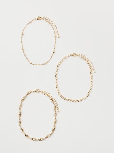 

H&M 3-Pack Gold-Toned Anklets