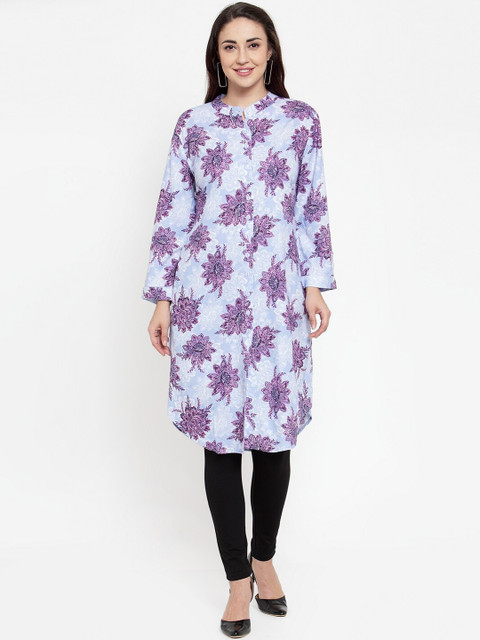 

Baani Creations Women Purple Floral Printed Kurta