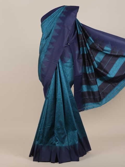 

Pothys Blue Floral Art Silk Saree