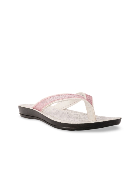 

Bubblegummers Girls White Embellished T-Strap Flats with Bows