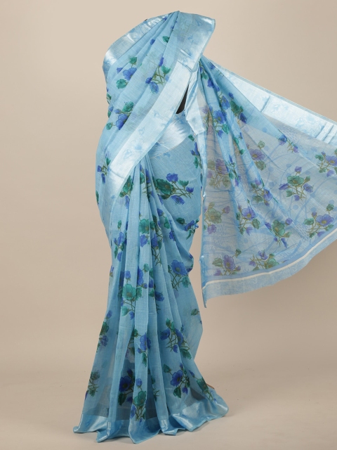 

Pothys Blue Floral Saree