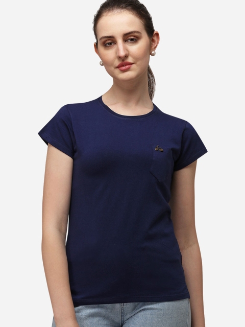 

OM SAI LATEST CREATION Women Blue Top With Pocket Detailing