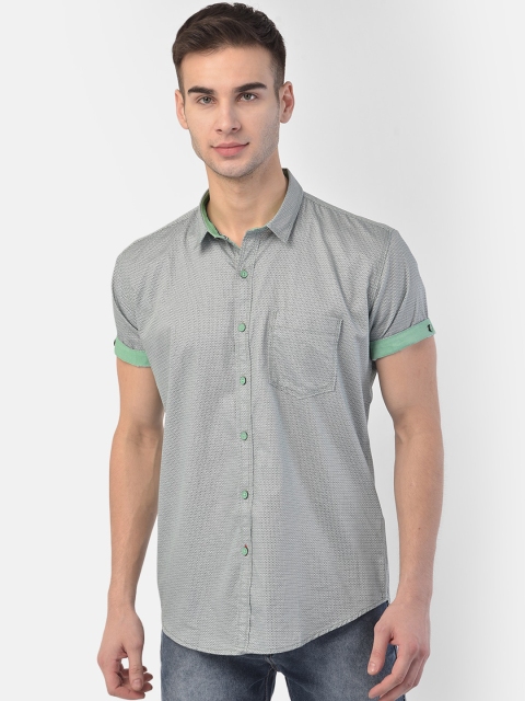 

COBB Men Green Slim Fit Cotton Casual Shirt
