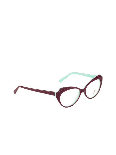 

Ted Smith Women Brown & Teal Full Rim Cateye Frames