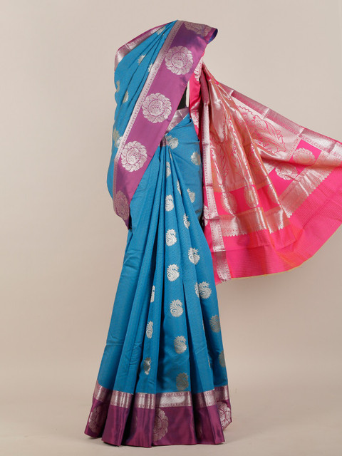 

Pothys Blue & Purple Woven Design Art Silk Saree
