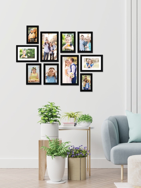

RANDOM Set Of 10 Black Individual Photo Frames