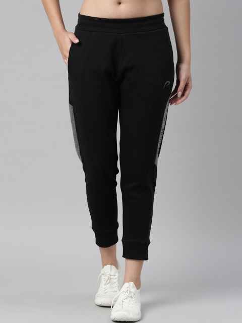 Proline Active Women Black Solid Straight-Fit Joggers