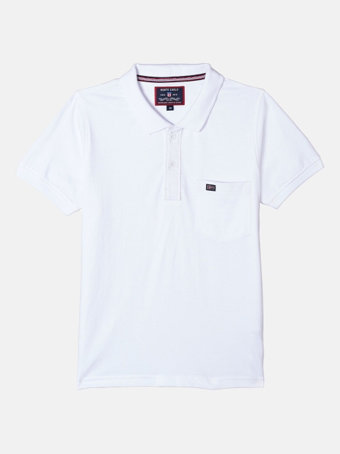 

Monte Carlo Boys White Polo Collar T-shirt