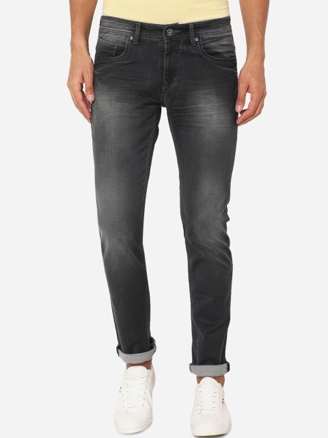 

JADE BLUE Men Black Slim Fit Heavy Fade Stretchable Jeans