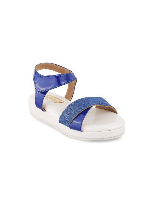 

Jazzy Juniors Girls Blue & Off White Open Toe Flats