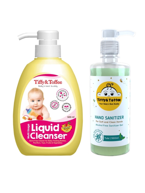 

Tiffy & Toffee Baby Liquid Cleanser With Non-Alcoholic Hand Sanitizer, White
